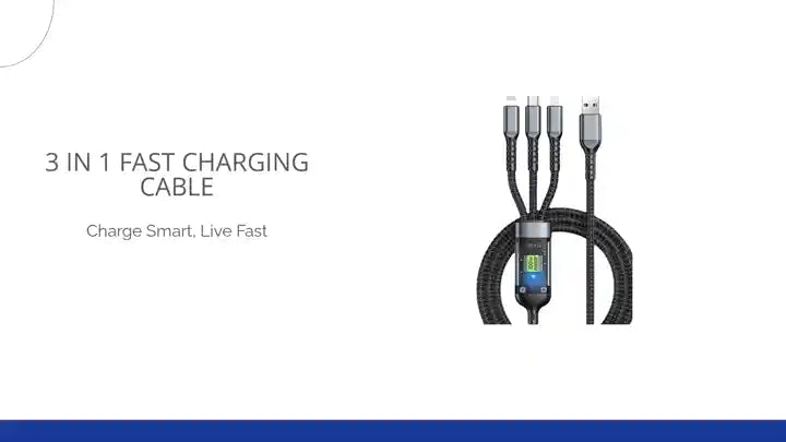 3 in 1 Fast Charging Cable by@Outfy